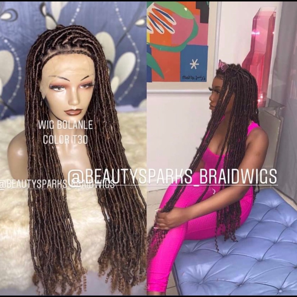 faux locs 360 lace front wig